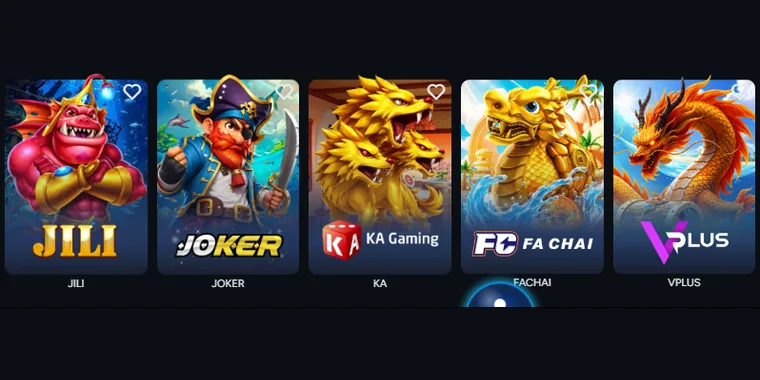 The Fish tab of the AIPLAY lobby: tiles for JILI, Joker, KA Gaming, Fa Chai and VPlus
